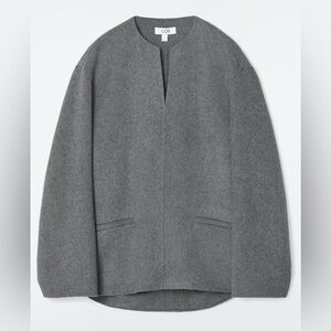 Cos double faced wool blouse top